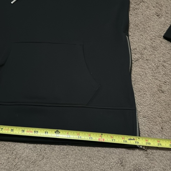 Like New-Worn 1X-RL Polo-Hooded Sweatshirt-XS-Black-Side Zippers-Longer Length - Picture 13 of 16